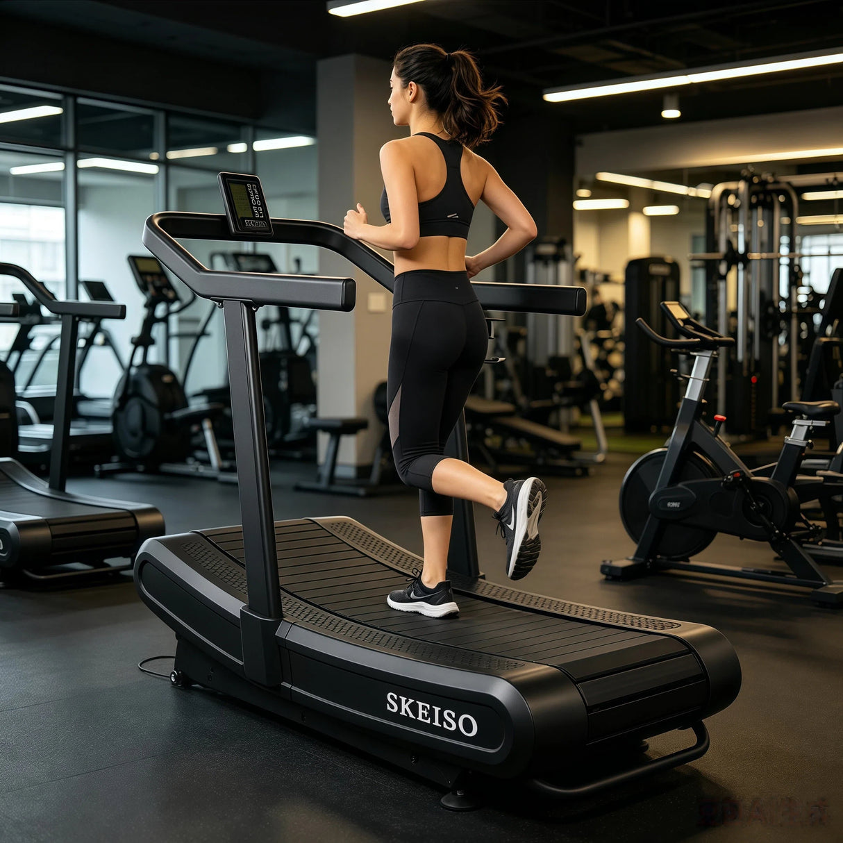 SKEISO WDL-002 non-motorized curved treadmill product detail view 7