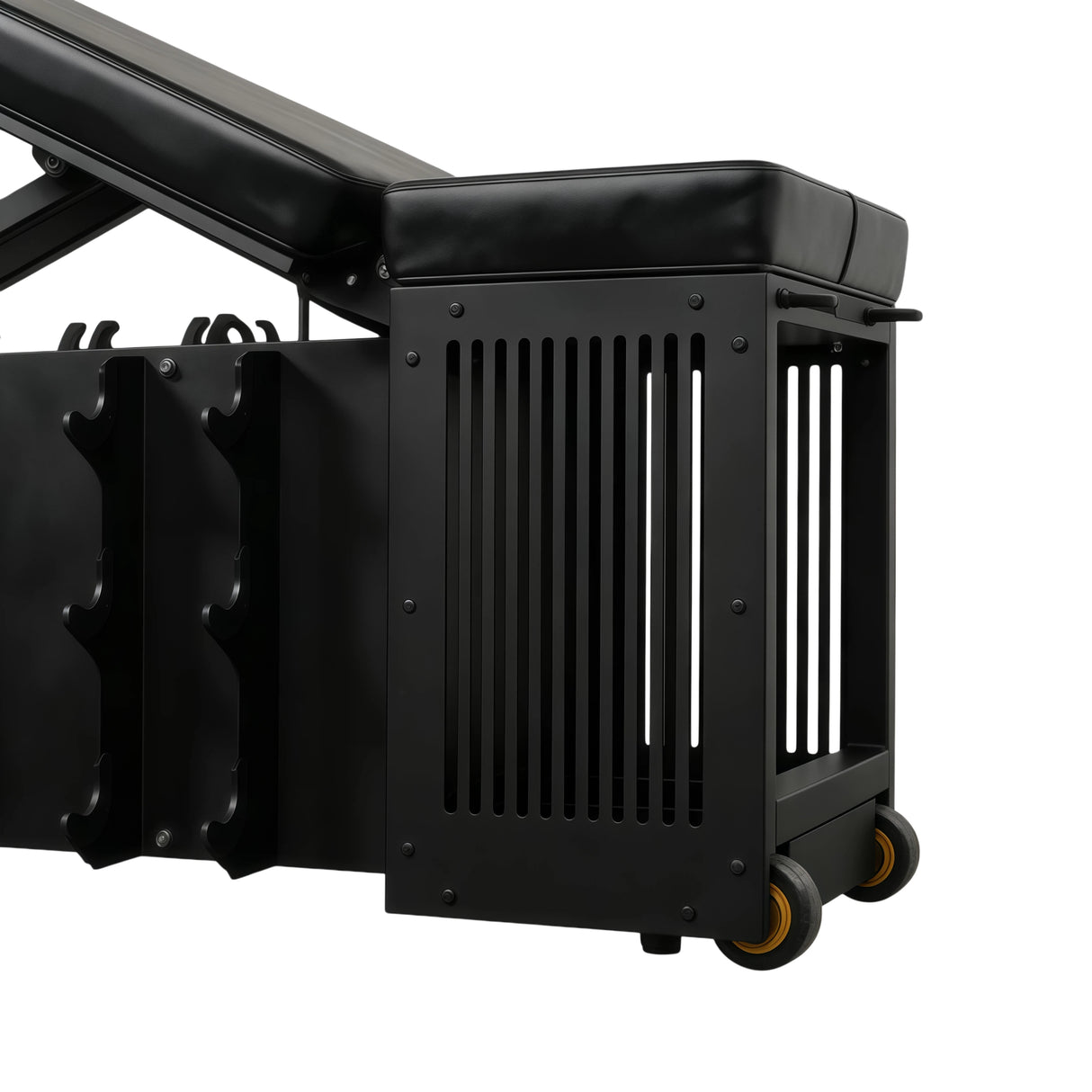 JXS-037A Foldable FID Weight Bench with Leg Curl & Extension Attachments