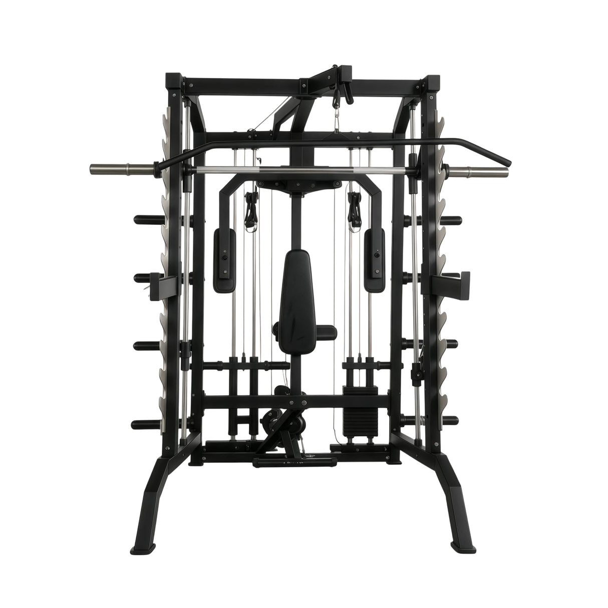 JXS20+20A+20B+20C Heavy-Duty Multi-Purpose Full Power Rack with Pull-Up Bar & Plate Pegs