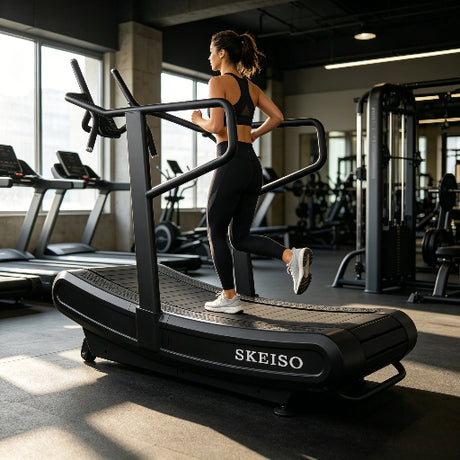 SKEISO WDL-003 magnetic resistance curved treadmill product detail view 8