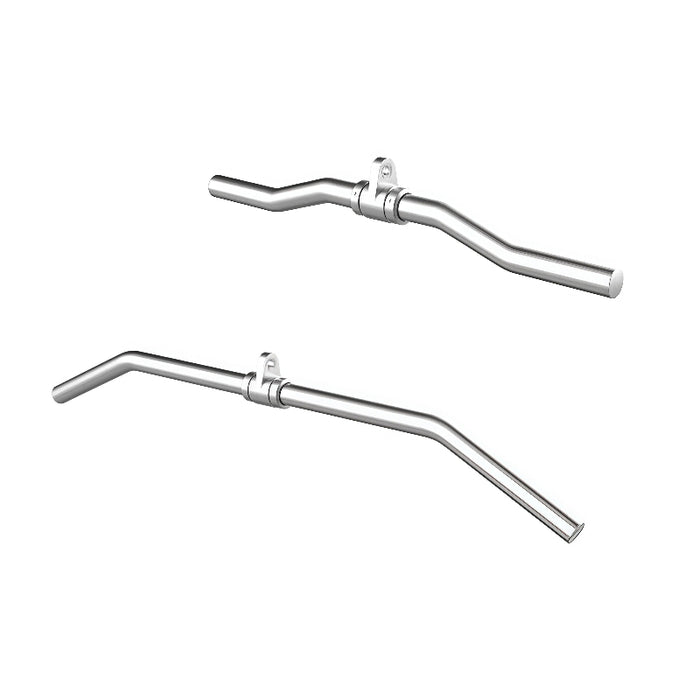 Lat bar and angled cable bar