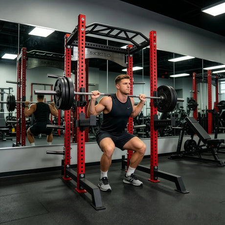 SKEISO SKS-3 heavy-duty half rack for home gym product detail view 8