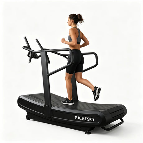 SKEISO WDL-003 magnetic resistance curved treadmill product detail view 6