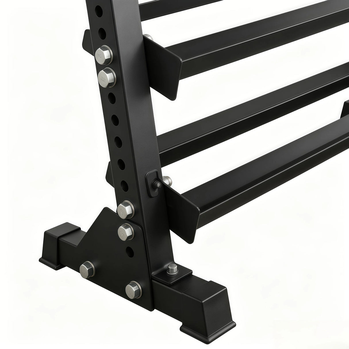 SKEISO JXS-030 heavy-duty multi-tier dumbbell storage rack product detail view 5