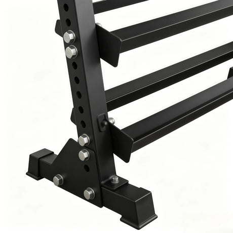 SKEISO JXS-030 heavy-duty multi-tier dumbbell storage rack product detail view 5