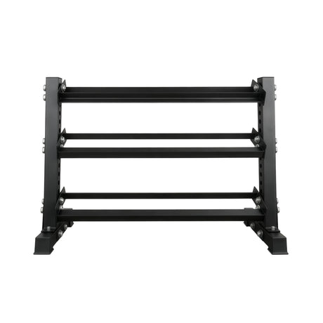 SKEISO JXS-030 heavy-duty multi-tier dumbbell storage rack product detail view 2