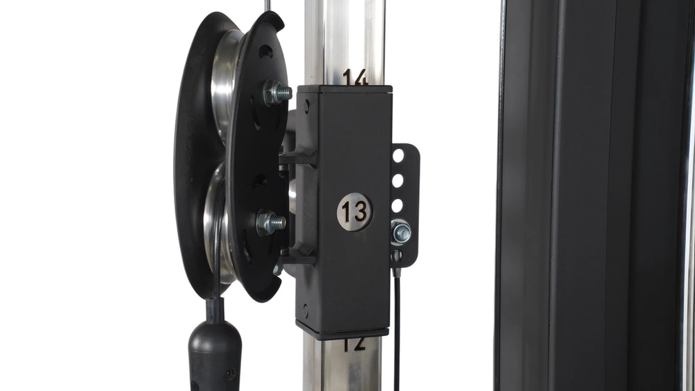 Fixed track ensures vertical and stable barbell movement.