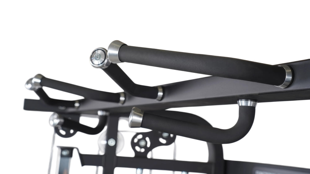 Supports squats, presses, rows and various strength movements.