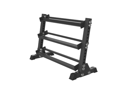 SKEISO JXS-030 heavy-duty multi-tier dumbbell storage rack product detail view 4