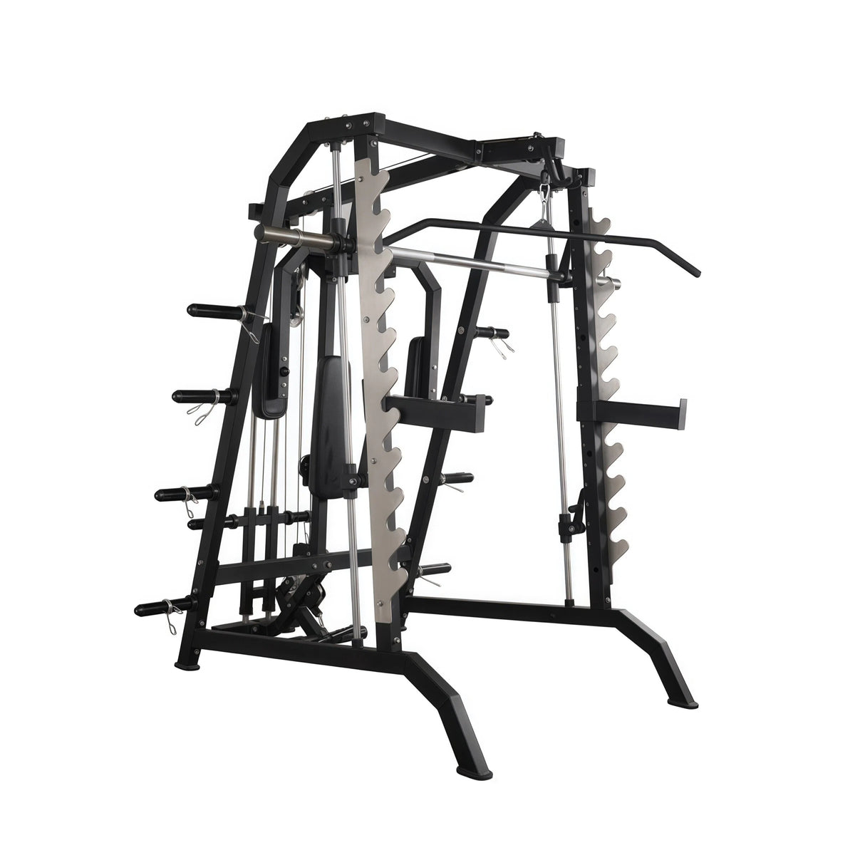 JXS20+20A+20B+20C Heavy-Duty Multi-Purpose Full Power Rack with Pull-Up Bar & Plate Pegs