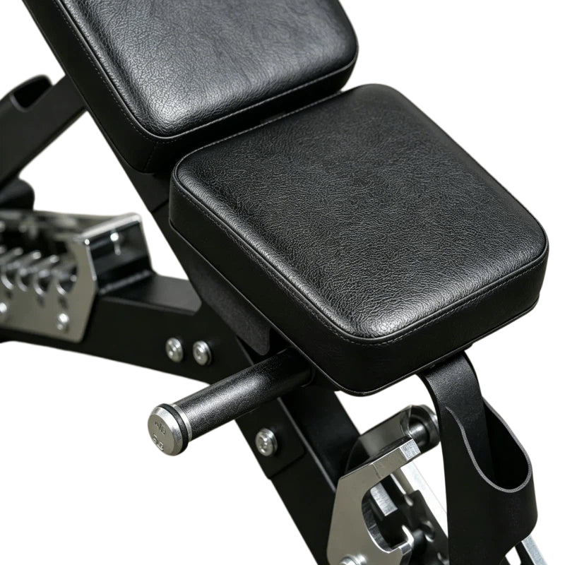 JXS-037C 850LB Heavy-Duty FID Bench with Leg Curl & Extension Attachments