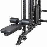 SKEISO SKS-1 pulldown seat and padded leg rollers mounted on the front upright