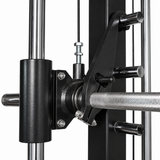 SKEISO SKS-1 Smith bar hook, peg rail and chrome guide carriage close-up