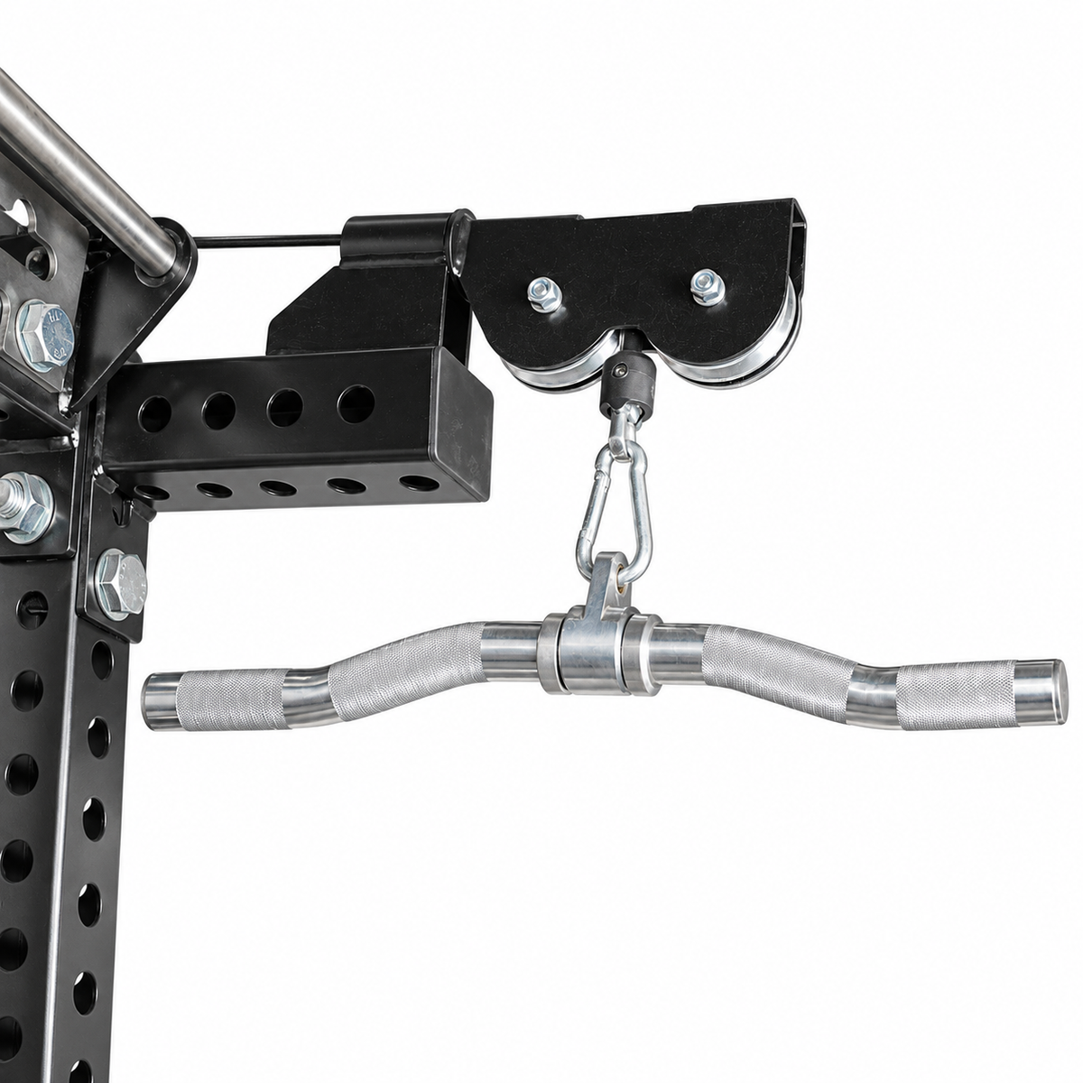SKEISO SKS-1 upper cable pulley and angled knurled pulldown bar